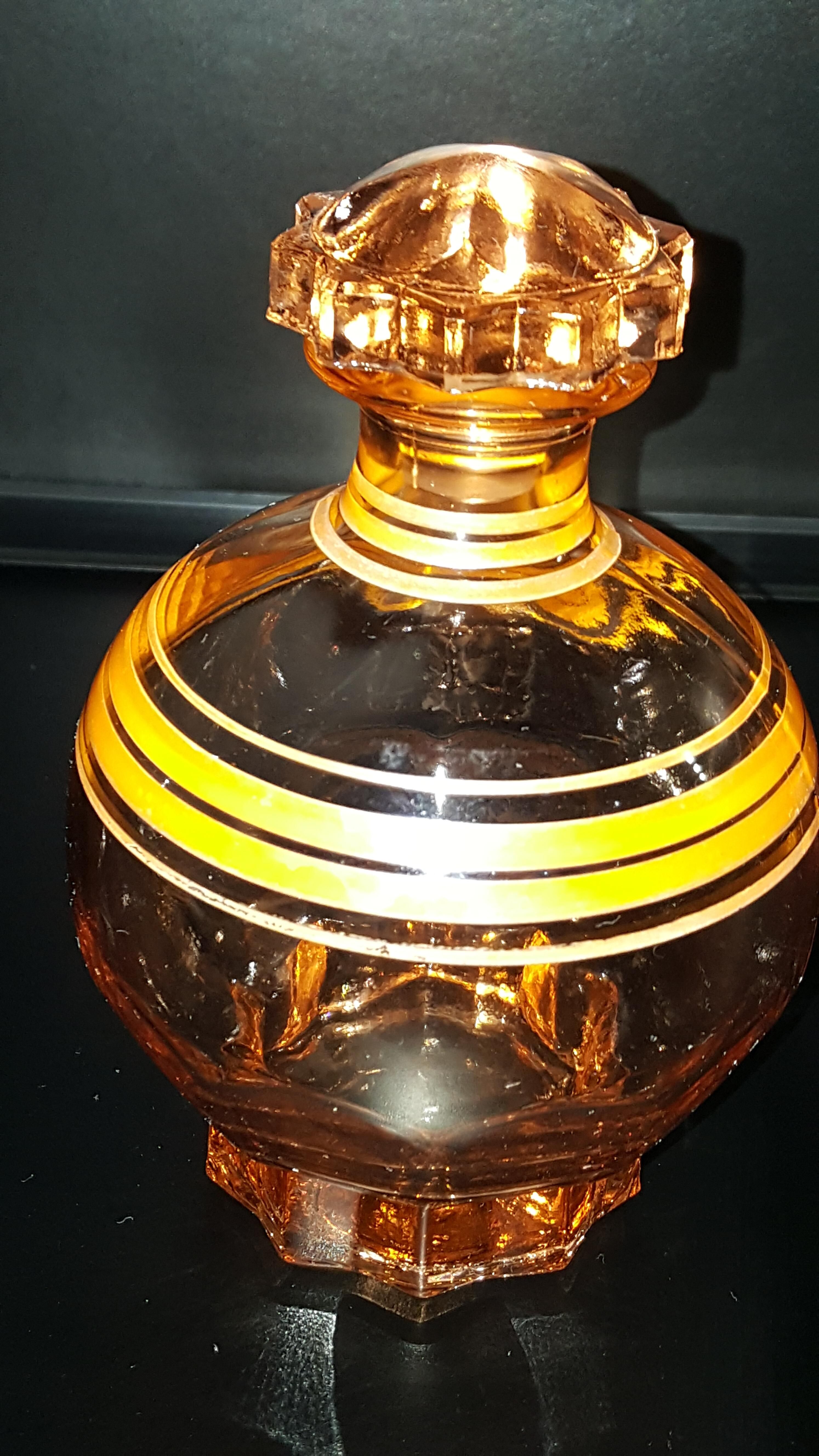 Service à liqueur orange avec liseré orange