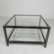 Hollywood Regency coffee table with 2 faceted glass plates, 1970s