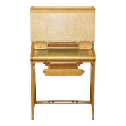 Art Nouveau desk attributed to Carlo Zen 1902 in mottled maple.