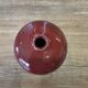 Red ceramic ball vase soliflore by Alain Rufas, Vallauris