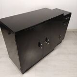 Modernist art deco black lacquered buffet