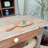 Antique beveled hand mirror