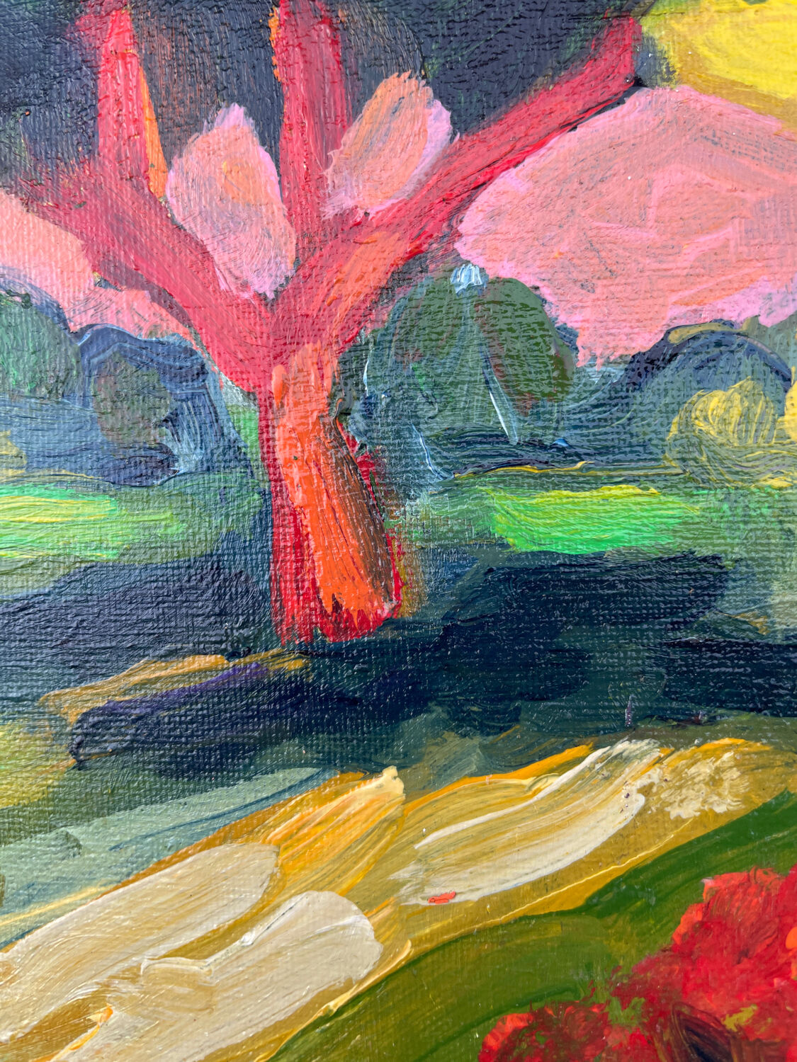Oil on panel Fauvism landscape