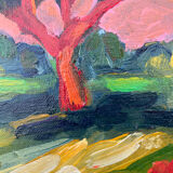 Oil on panel Fauvism landscape