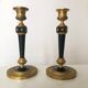 Pair of bronze candle holders empire era