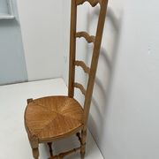 Chaise de nourrice paillée vintage