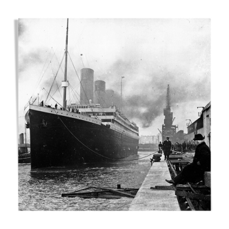 Photograph, "The Titanic Liner in Southampton Harbour," April 1912 / 15 x 15 cm