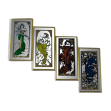 Lot small art nouveau mirrors Mucha