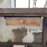 Solid oak console workbench 220cm
