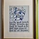 Screenprint after Jean Dubuffet framed under glass 26 cm by 32 cm