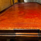 Table basse acajou et cuir  XIX eme