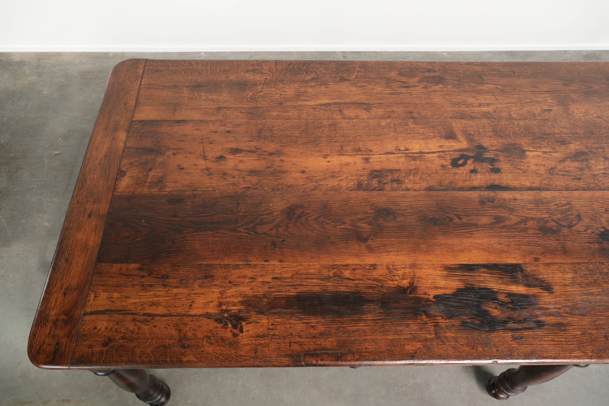 English oak early 19th century XXL farmhouse dining table