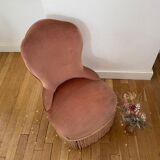 Old pink toad chair