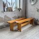 Paire de bancs en pin Charlotte Perriand Les arcs