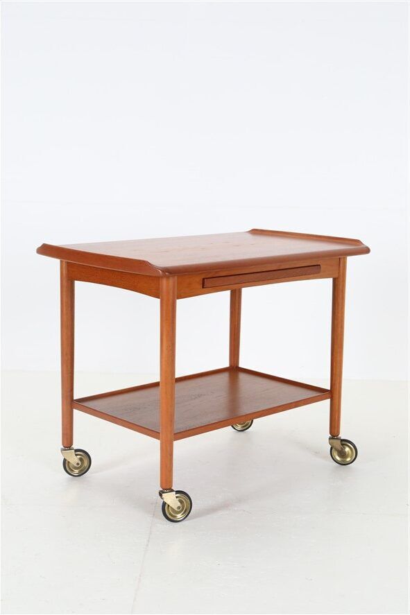 Mogens Hansen teak serving trolley with tray / Mid Century / Danish Modern Design / 1960s