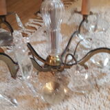 Ancient chandelier with stamps and brass 4 fires