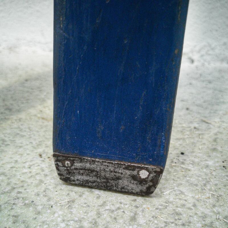 Pair of old wooden skis