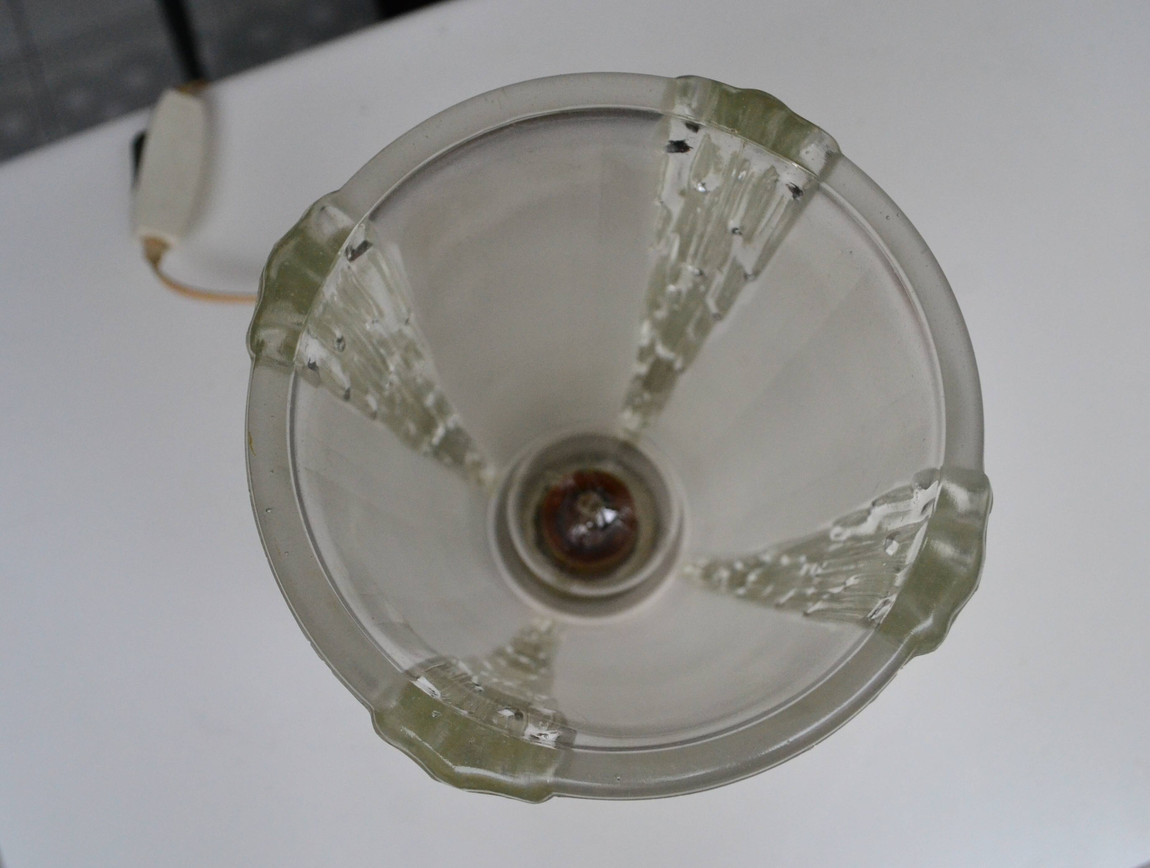 Art deco lamp jean gauthier ezan opalescent glass 1930s