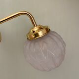 Vintage art deco glass globe elbow lamp