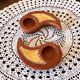 Double tealight candle holder YIN -YANG terracotta handmade decor Indonesia