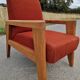 Antique solid oak armchair