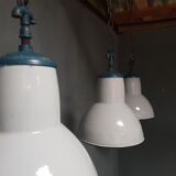 Old enamel Philips factory lamp