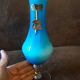Turquoise opaline vase