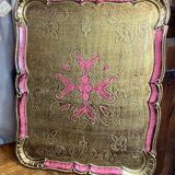 Grand plateau en bois florentin 