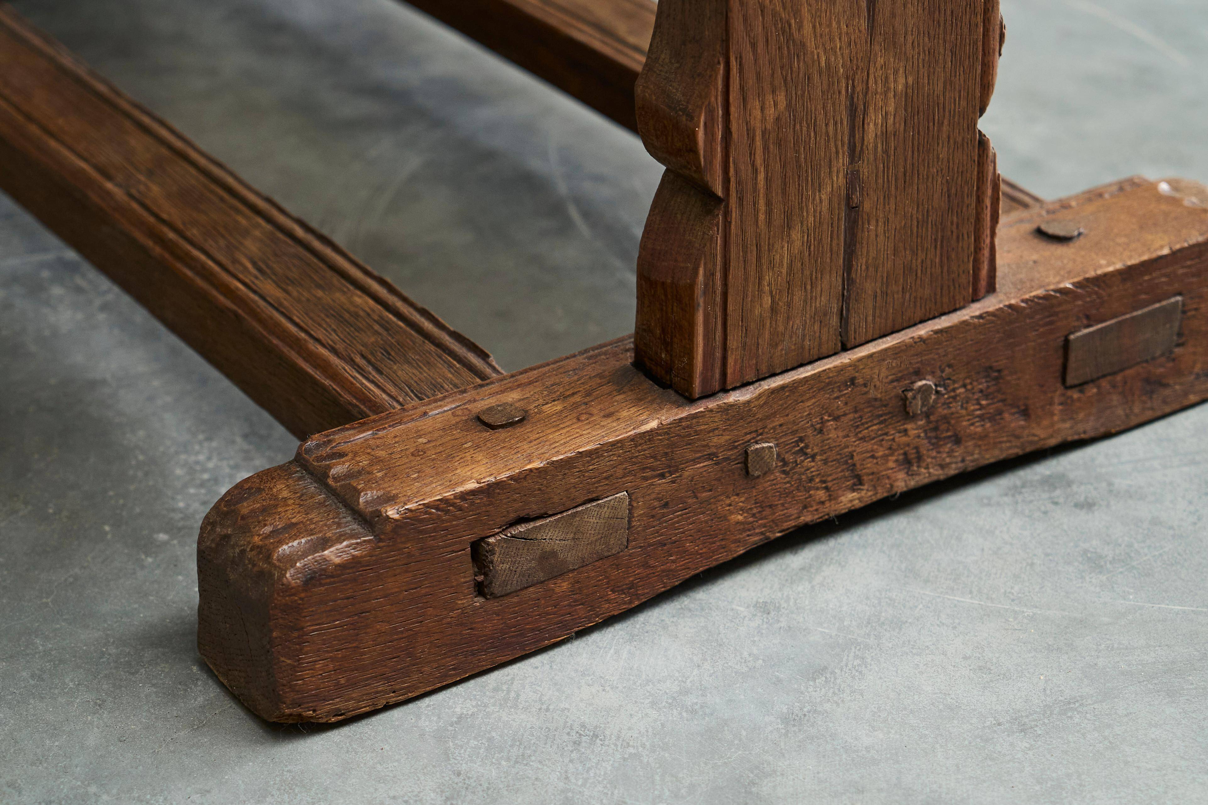 Wabi Sabi style side table in solid oak