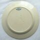 Flat round dish signed Gien, blue model, Hummingbird, Flowers and birds, 27 cm