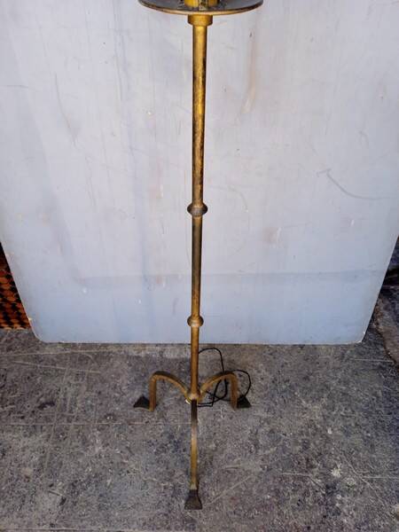 Brutalist beaten iron floor lamp ep 1940/50