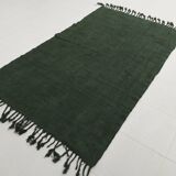 5x7 Green Turkish Kilim Rug, 142x229Cm