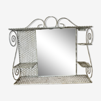 Meuble étagère miroir de salle de bain