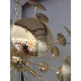Handmade Hammered Sputnik Candlestick in Gold