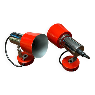 Pair of red spotlights from the 70s