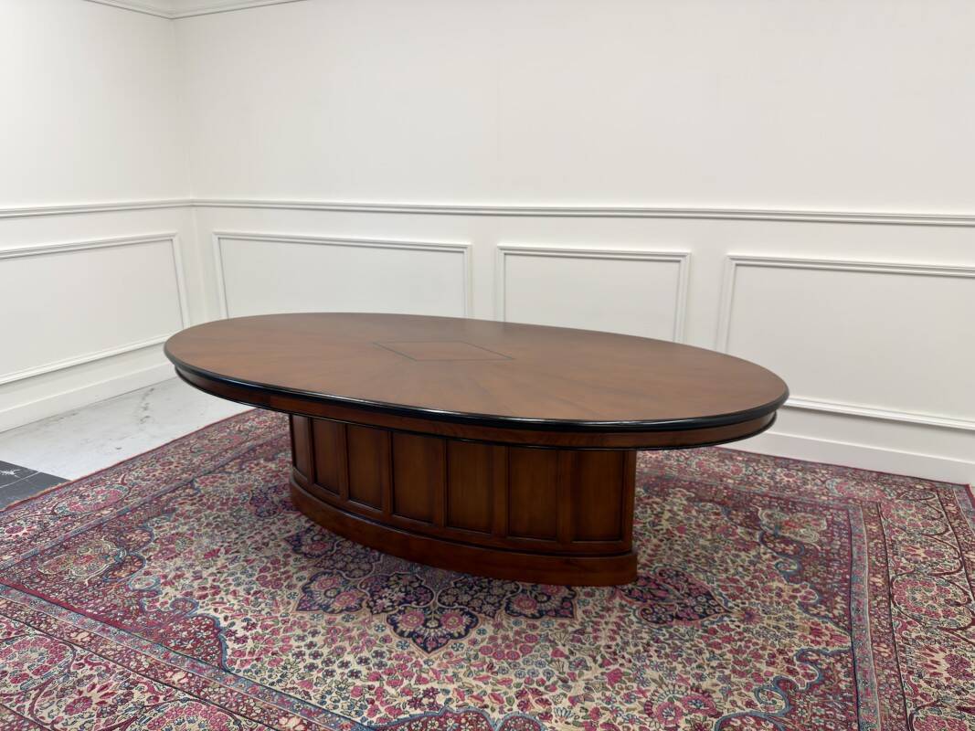 English Globe Wernicke Style Art Deco Conference Table