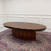 English Globe Wernicke Style Art Deco Conference Table