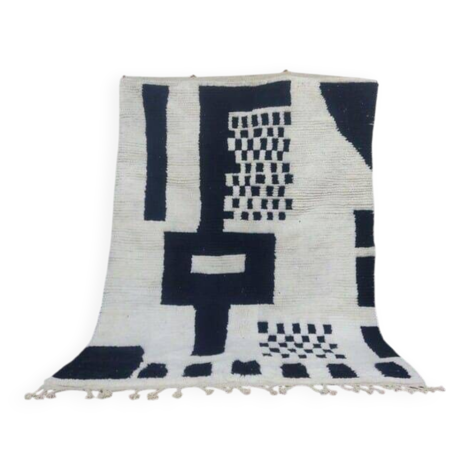 Handmade pure wool rug, natural size 200 x 300 cm.