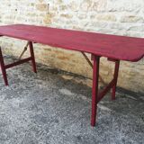 Folding brewery table