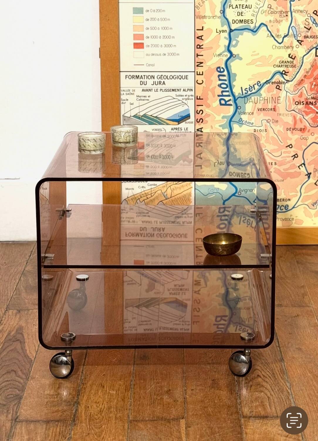 Smoked Plexiglas table