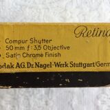 Kodak retina i compur shutter 50 mm f: 3.5 objective satin chrome finish Germany