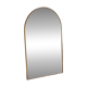 Miroir contemporain scandinave métal doré avec coins arrondis
