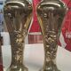 Pair of Indochina brass soap bubble blower vases