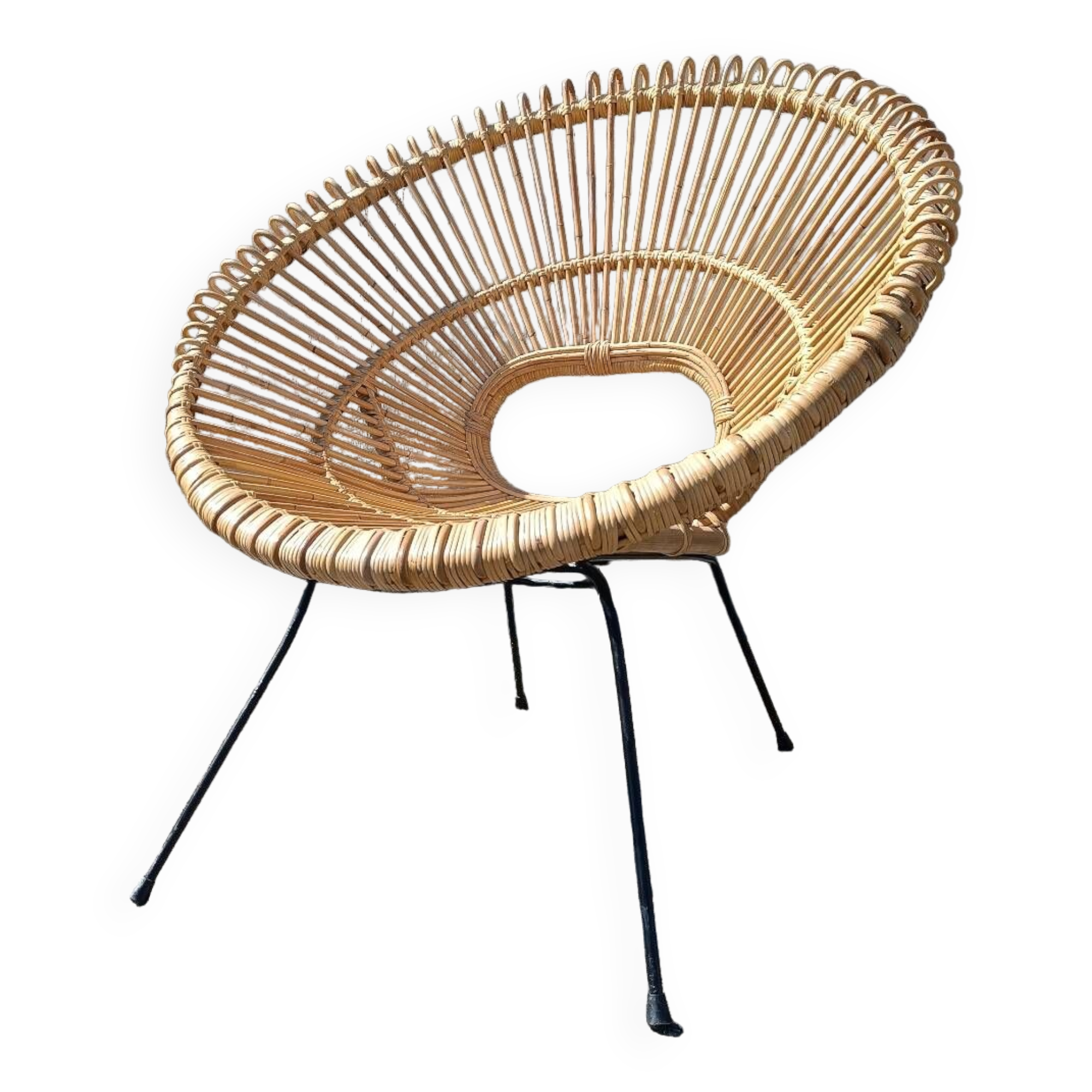 Sunburst Rattan Armchair