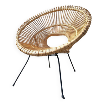 Sunburst Rattan Armchair