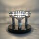Mid-century ceiling light with 3 shades and wooden base, 1960s, Italy.