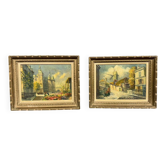 André FRANCHET (1896-1961) : 2 tableaux huiles sur toile vues de Paris vers 1940