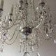 Old bohemian crystal chandelier for Deknudt