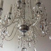 Old bohemian crystal chandelier for Deknudt