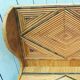 Chest bench, rattan marquetry, vintage 60's